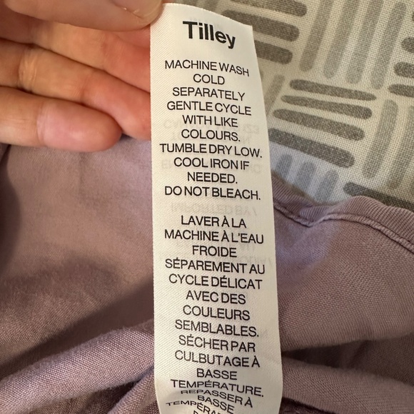 Tilley Women's Medium Short Sleeve 100% Tencel Shirt Colour: Dusty purple - Picture 10 of 10
